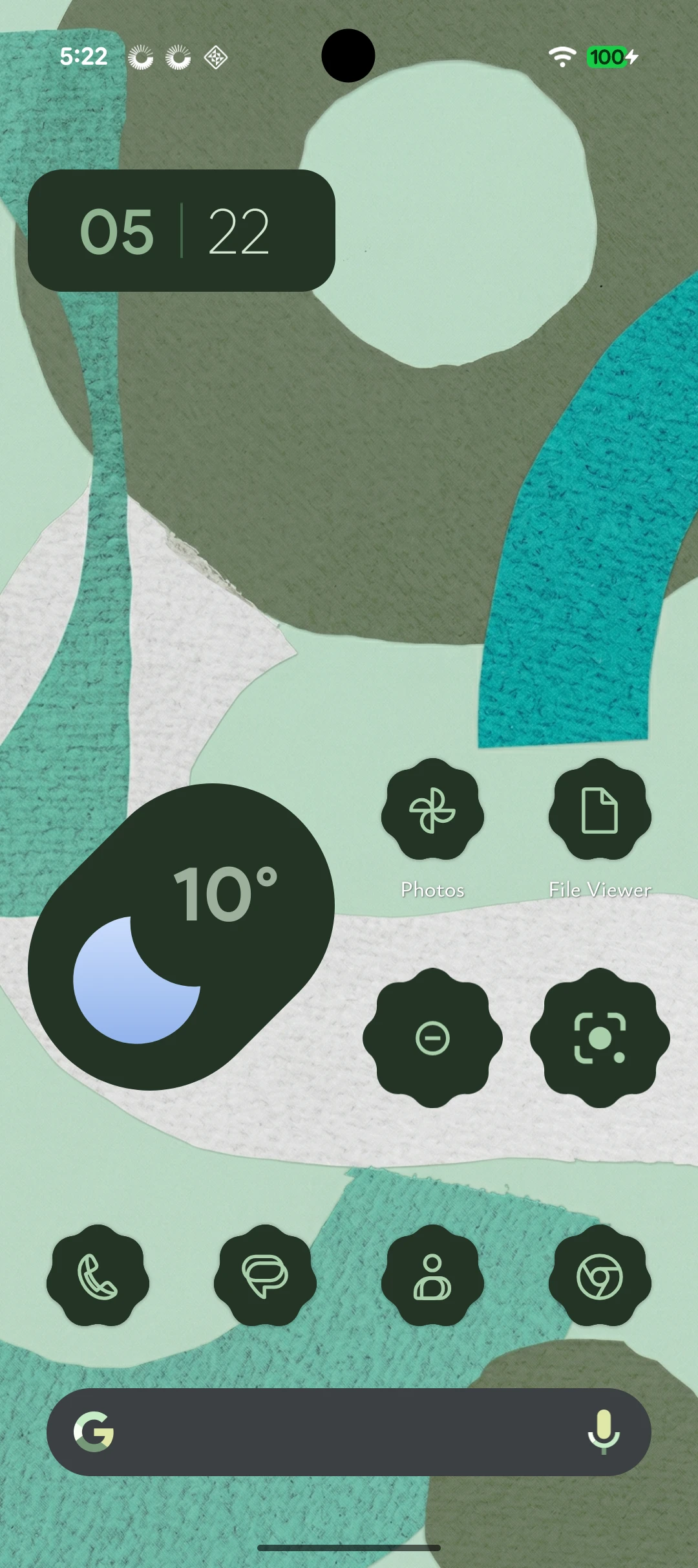 Home mode homescreen